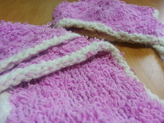 pink loopy scarf
